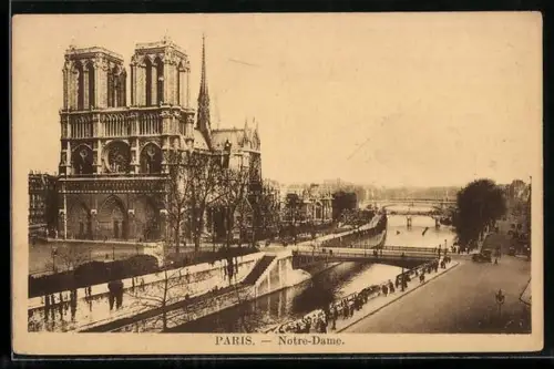 AK Paris, Cathédrale Notre-Dame
