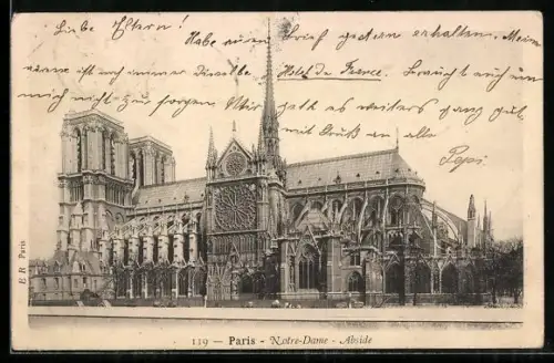AK Paris, Notre-Dame, Abside