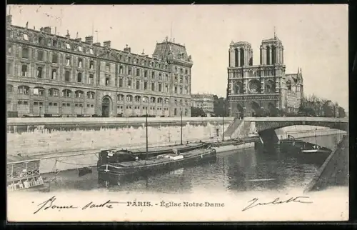 AK Paris, Église Notre-Dame