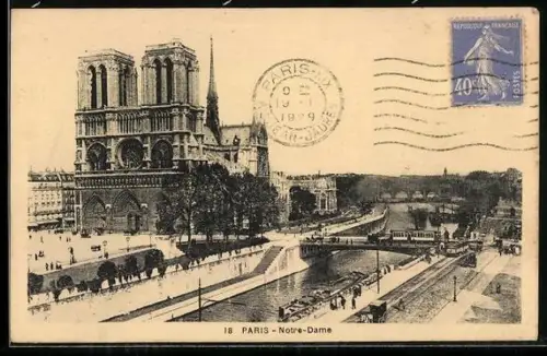AK Paris, Cathédrale Notre-Dame