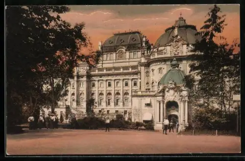 AK Wiesbaden, Kgl. Hoftheater und Foyer