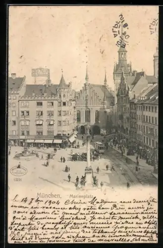 AK München, Marienplatz