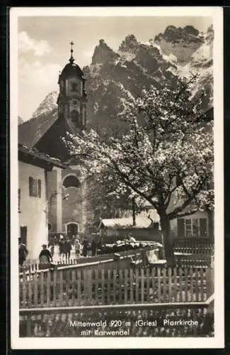 AK Mittenwald, Pfarrkirche, Karwendel