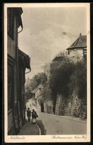 AK Nordhausen, Stadtmauer am Neuen Weg