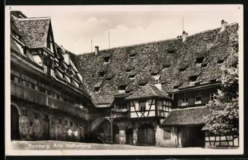 AK Bamberg, Alte Hofhaltung, Fachwerkhaus