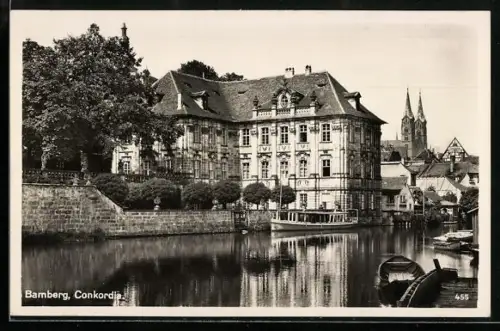 AK Bamberg, Conkordia, Flusspartie im Ort