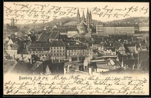 AK Bamberg, Totalansicht der Stadt