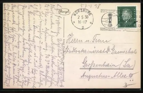 AK Bamberg, Teilansicht mit Dom und Rathaus