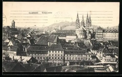 AK Bamberg, Panoramaansicht des Ortes
