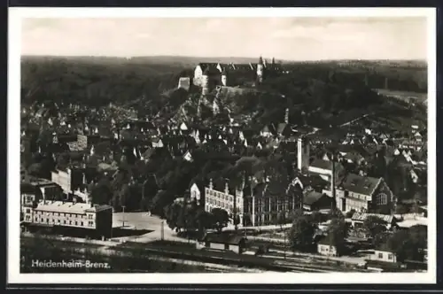 AK Heidenheim-Brenz, Stadtansicht mit Schloss Hellenstein