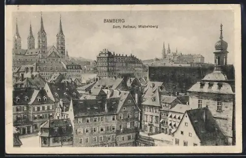 AK Bamberg, Dom, Rathaus, Michelsberg