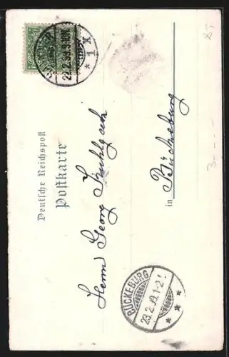 AK Hannover, Marktkirche, Rathaus, Winteransicht