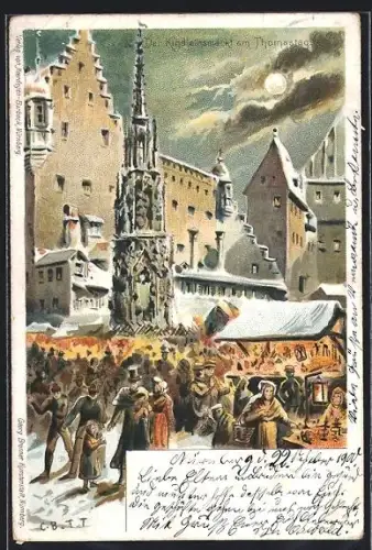 Lithographie Nürnberg, Der Kindleinsmarkt am Thomastag
