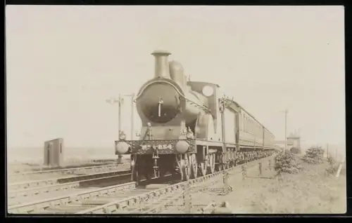 AK Britische Lokomotive Nr. 854 der G.C.R. in Frontalansicht, englische Eisenbahn