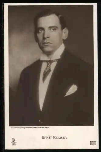 AK Schauspieler Ernst Reicher mit Krawatte