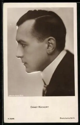 AK Schauspieler Ernst Rückert im Seitenprofil