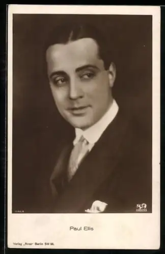 AK Schauspieler Paul Ellis im Anzug posierend