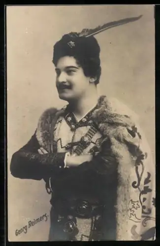 AK Schauspieler Georg Reimer im Kostüm
