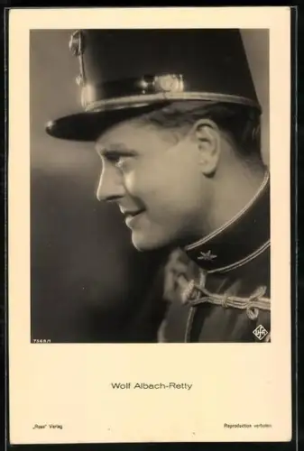 AK Schauspieler Wolf Albach-Retty in Uniform