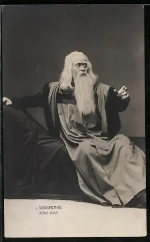 AK Schauspieler Adolf v. Sonnenthal als König Lear