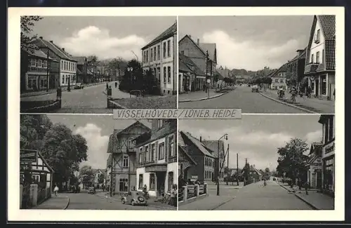 AK Visselhövede /Lüneb. Heide, Strassenpartien mit Geschäften