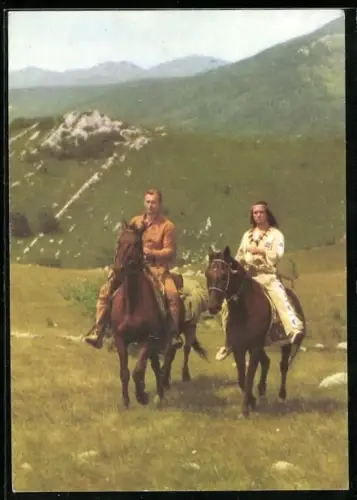 AK Lex Barker a Pierre Brice, Vinnetou, Karl May