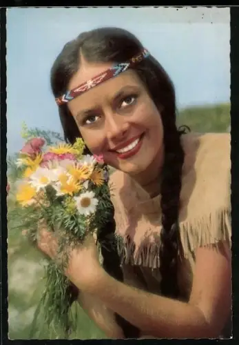 AK Karin Dor in dem Karl May-Film Winnetou, II. Teil