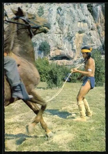 AK Karl May Film Winnetou 1. Teil, Filmszene