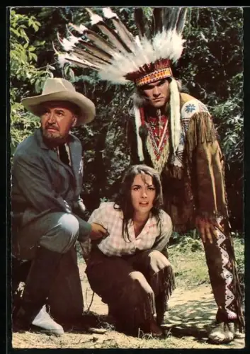 AK Karin Dor und Jan Sid in Der Schatz im Silbersee, Filmszene