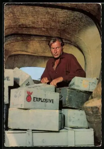 AK Lex Barker in Winnetou, 1. Teil, Old Shatterhand zündet Munition an, Karl May