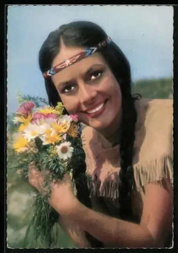 AK Karin Dor in dem Karl May-Film Winnetou, II. Teil