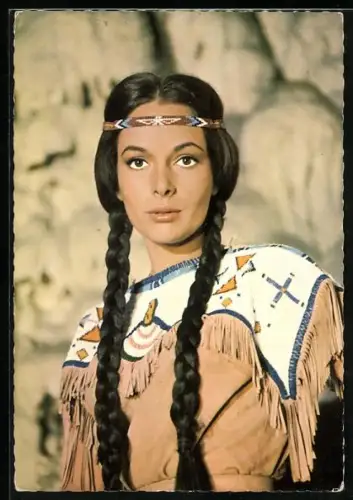 AK Karl May Film Winnetou 2. Teil, Schauspielerin Karin Dor
