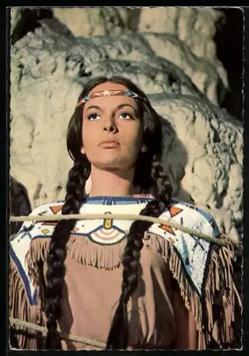 AK Karl May Film Winnetou 2. Teil, Schauspielerin Karin Dor
