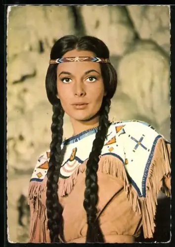 AK Karl May Film Winnetou 2. Teil, Schauspielerin Karin Dor