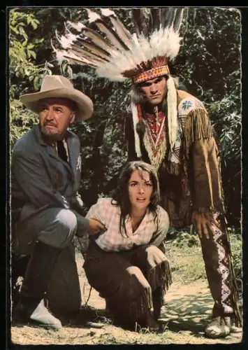 AK Karin Dor und Jan Sid in Der Schatz im Silbersee, Filmszene