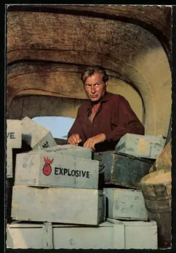 AK Lex Barker in Winnetou, 1. Teil, Old Shatterhand zündet Munition an, Karl May