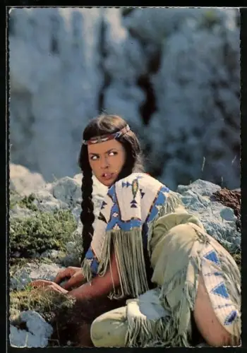 AK Karl May Film Winnetou 1. Teil, Schauspielerin Marie Versini