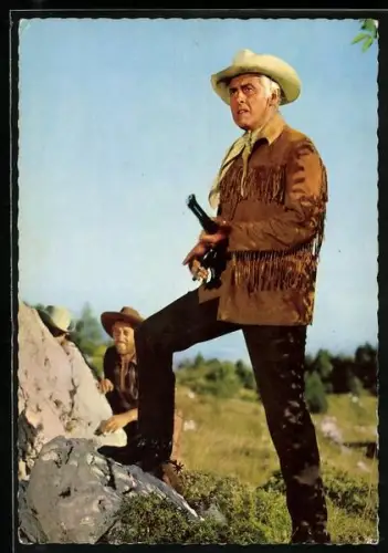 AK Stewart Granger als Old Surehand in Unter Geiern, Karl May