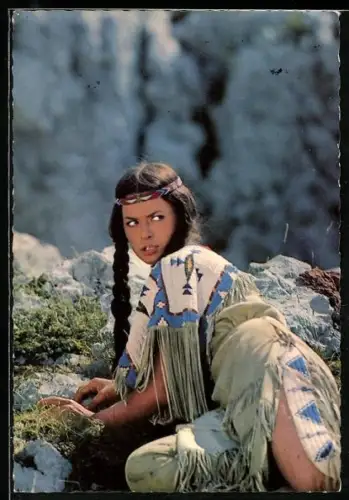 AK Karl May Film Winnetou 1. Teil, Schauspielerin Marie Versini