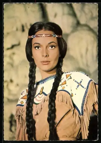 AK Karl May Film Winnetou 2. Teil, Schauspielerin Karin Dor