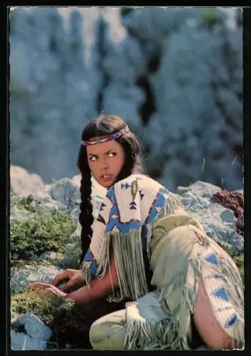 AK Karl May Film Winnetou 1. Teil, Schauspielerin Marie Versini