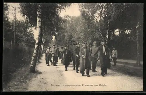 AK Soltau, Kriegsgefangenenlager, Tranport kriegsgefangener Franzosen und Belgier