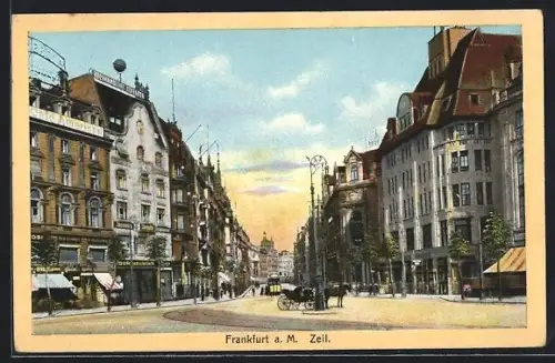 AK Frankfurt a. M., Zeil, Strassenszene