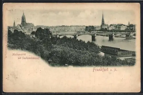 AK Frankfurt a. M., Mainansicht mit Sachsenhausen