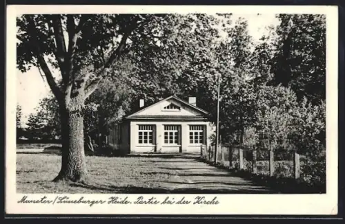 AK Munster /Lüneburger Heide, Partie bei der Kirche