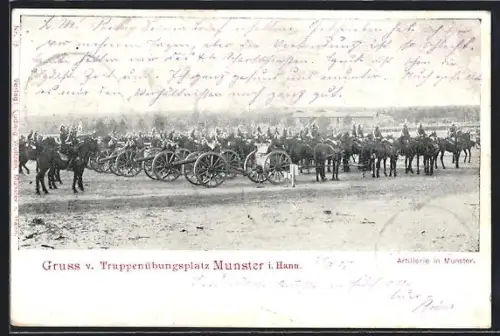 AK Munster i. Hann., Truppenübungsplatz, Artillerie in Munster