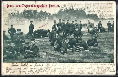 AK Munster, Truppenübungsplatz, Abkochen, Soldaten