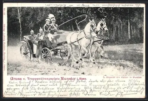 AK Munster i. Han., Truppenübungsplatz, Der Kaiser in Munster
