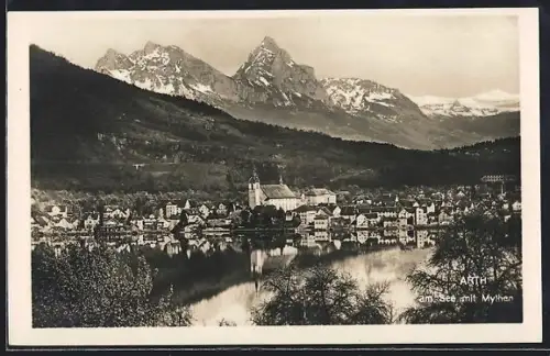 AK Arth am See, Panorama mit Mythen