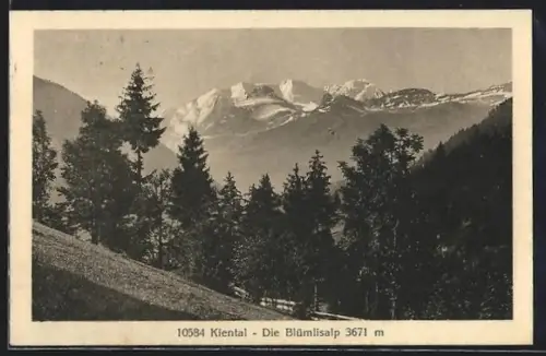 AK Kiental, Panorama mit Blümlisalp